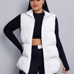 Classic White Quilted Vest